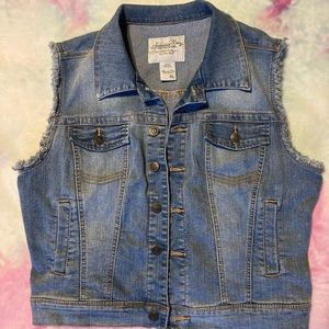 🍂American Rag, Button up, Blue Jean Vest, X-Large 🍂